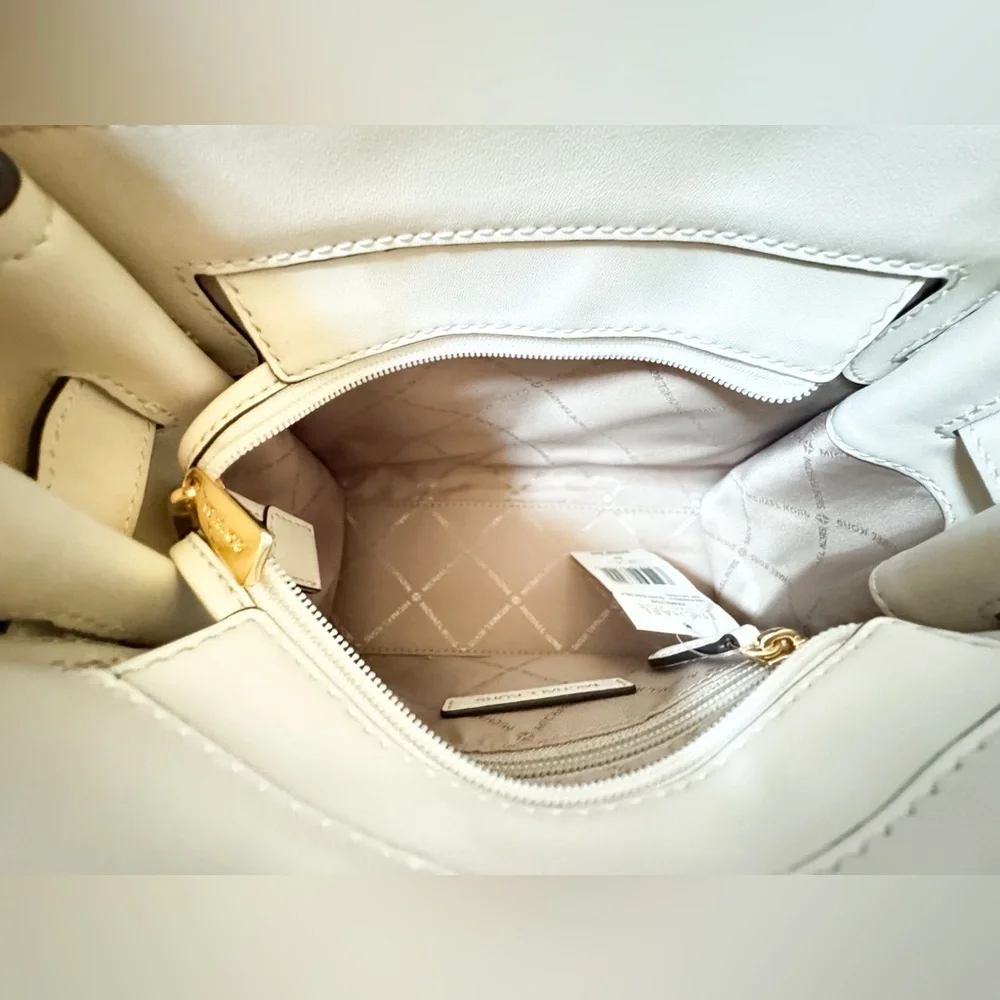 Michael Kors Hamilton Small Satchel Shoulder  Bag Graphic Logo Golden Rod Multi - Picture 12 of 15